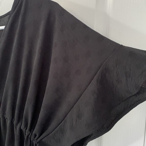 Bari by swimwear black sheer‎ cover up tassels ruffle size M - Picture 4 of 12